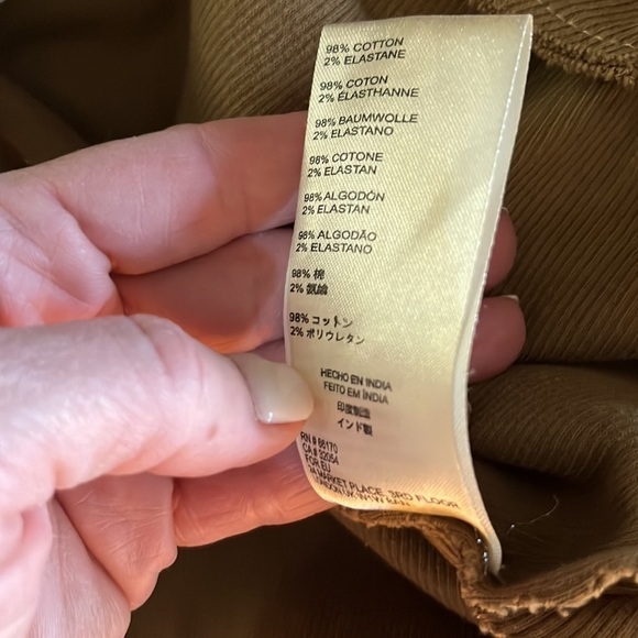 FREE PEOPLE Ribbed Button Up Crochet Top Small Blouse Tee Neutral Bohemian Boho - Picture 6 of 7